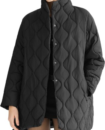 Women Quilted Puffer Jacket Winter Coat Lightweight Warm Jackets Oversized Button Puffer Coat with Pockets