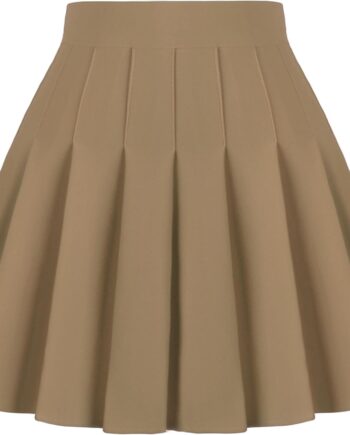 Women Pleated Skirts Mini Skater Basic Skirt High Waist Tennis Skirt School Uniform Cheerleader Skirts