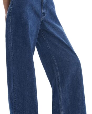 Women Adjustable Wasit Wide Leg Jeans Baggy High Waisted Jeans  Casual Trendy Denim Pants