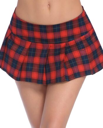 Pleated Skirts for Women Sexy Costume Lingerie Mini Plaid Skirt Role Play Schoolgirl Outfits