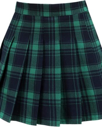 Women High Waist A-Line Pleated Mini Skirt Short Tennis Skirt