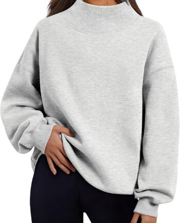 Women Oversized Sweatshirts Turtleneck Pullover Long Sve Hoodies Tops Fall Fashion Outfits  Clothes
