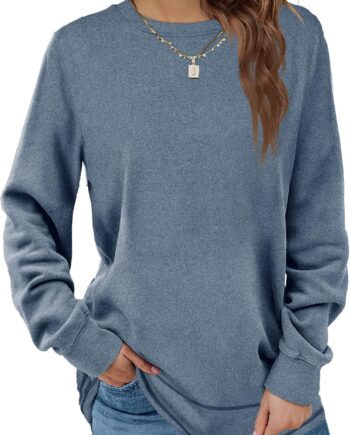Sweatshirts for Women Crewneck Long Sve Shirts Tunic Tops for Leggings Fall Fashion Winter Clothing